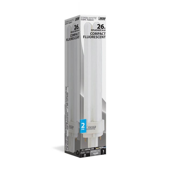 Feit Electric Feit 26 W PL 1.3 in. D X 6.68 in. L CFL Bulb Cool White Specialty 4100 K 1 pk PLD26/41 - main
